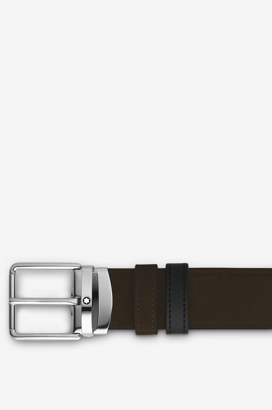 MONTBLANC Everyday buckle brown/black 35mm reversible leather belt Men BROWN 2