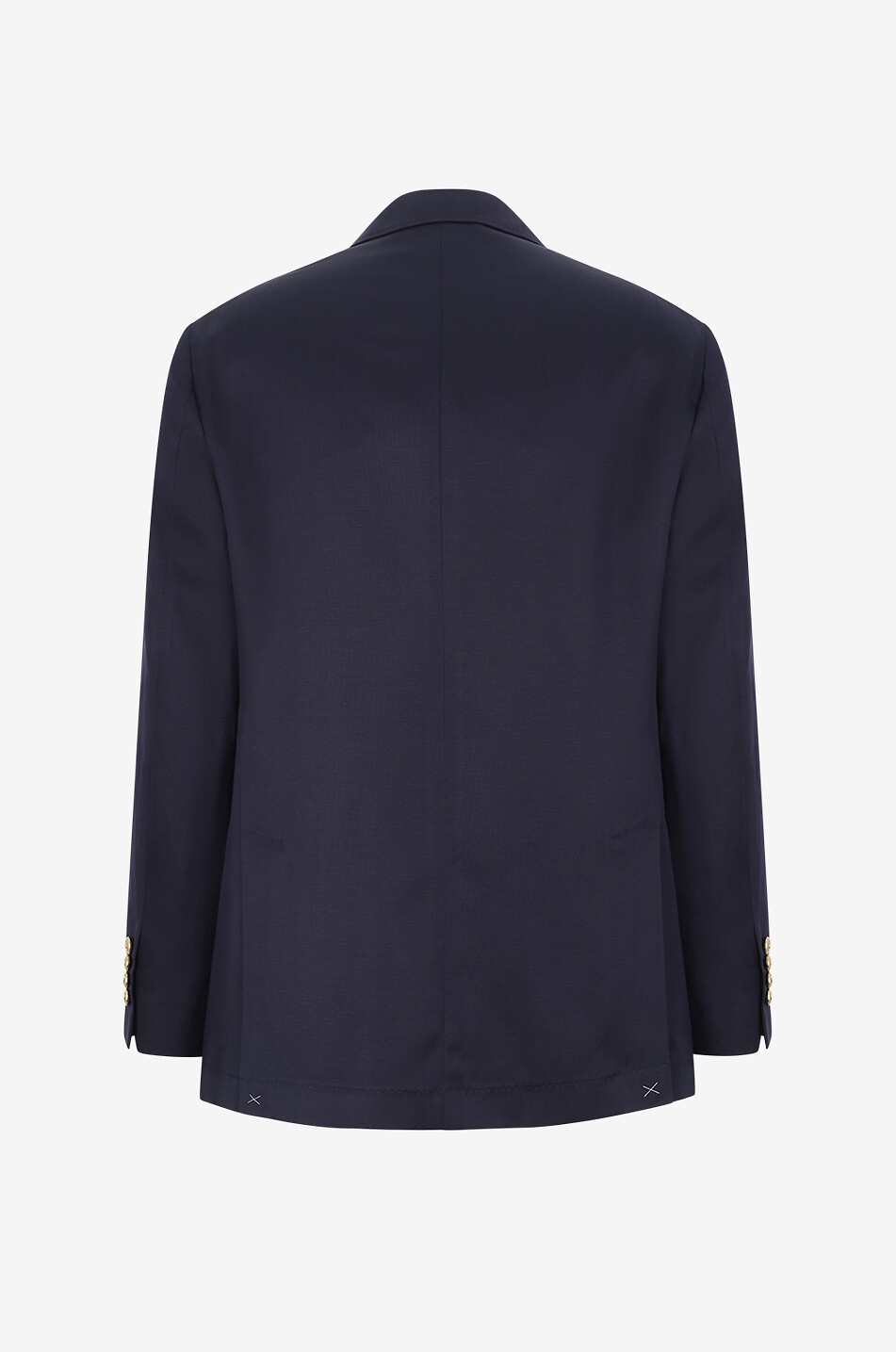 BRUNELLO CUCINELLI Doppelreihiger Blazer aus Seide und Leinen Herren DUNKELBLAU 2