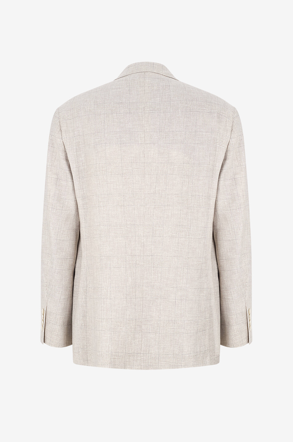 BRUNELLO CUCINELLI Costume en laine à carreaux prince-de-galles Leisure Fit Homme MARRON 2