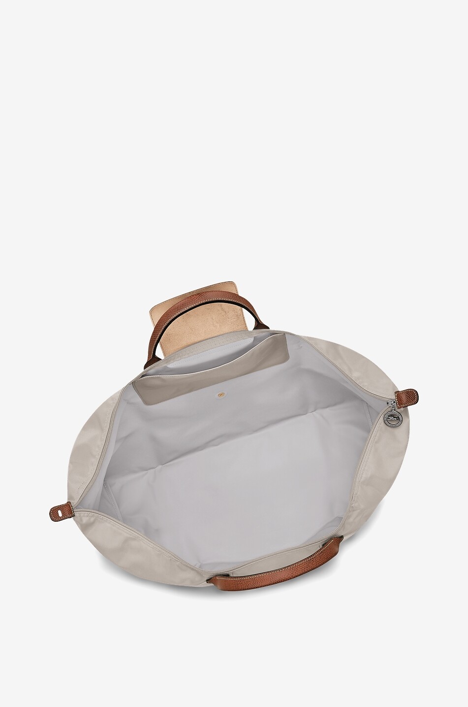 LONGCHAMP Sac de voyage en toile et cuir de Russie Le Pliage Original M Femme GRIS 5