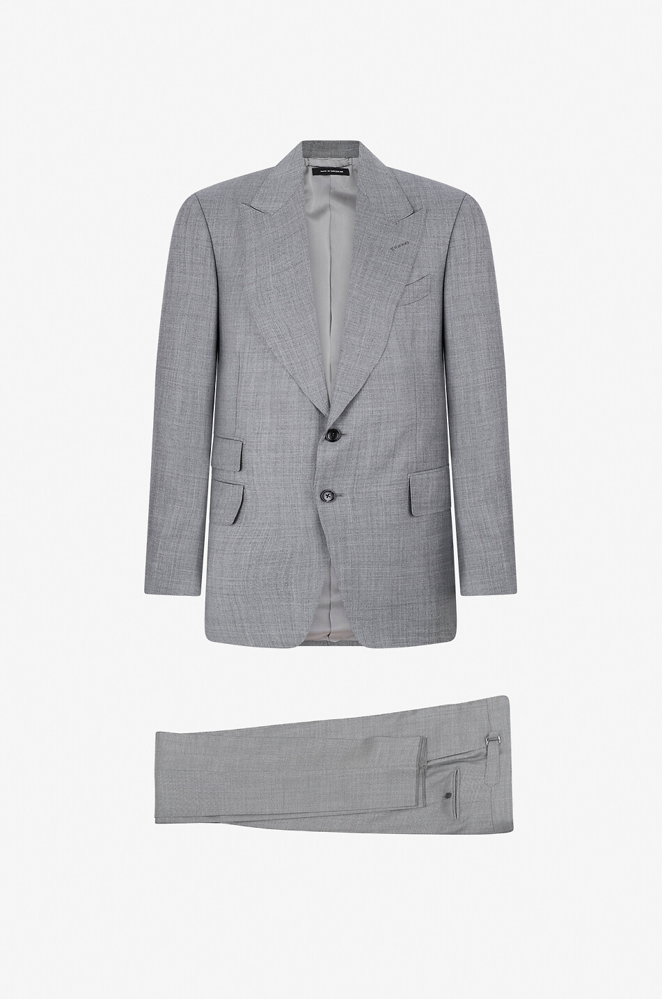 TOM FORD Costume deux pièces en laine à boutonnage simple Shelton Homme GRIS CLAIR 1