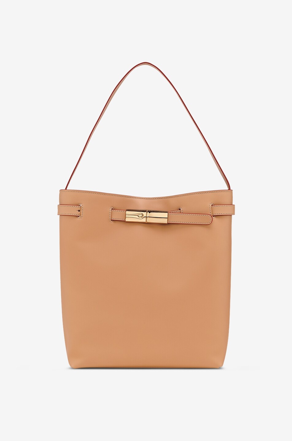 LONGCHAMP Rechteckige Schultertasche aus Leder Le Smart Damen BEIGE 1