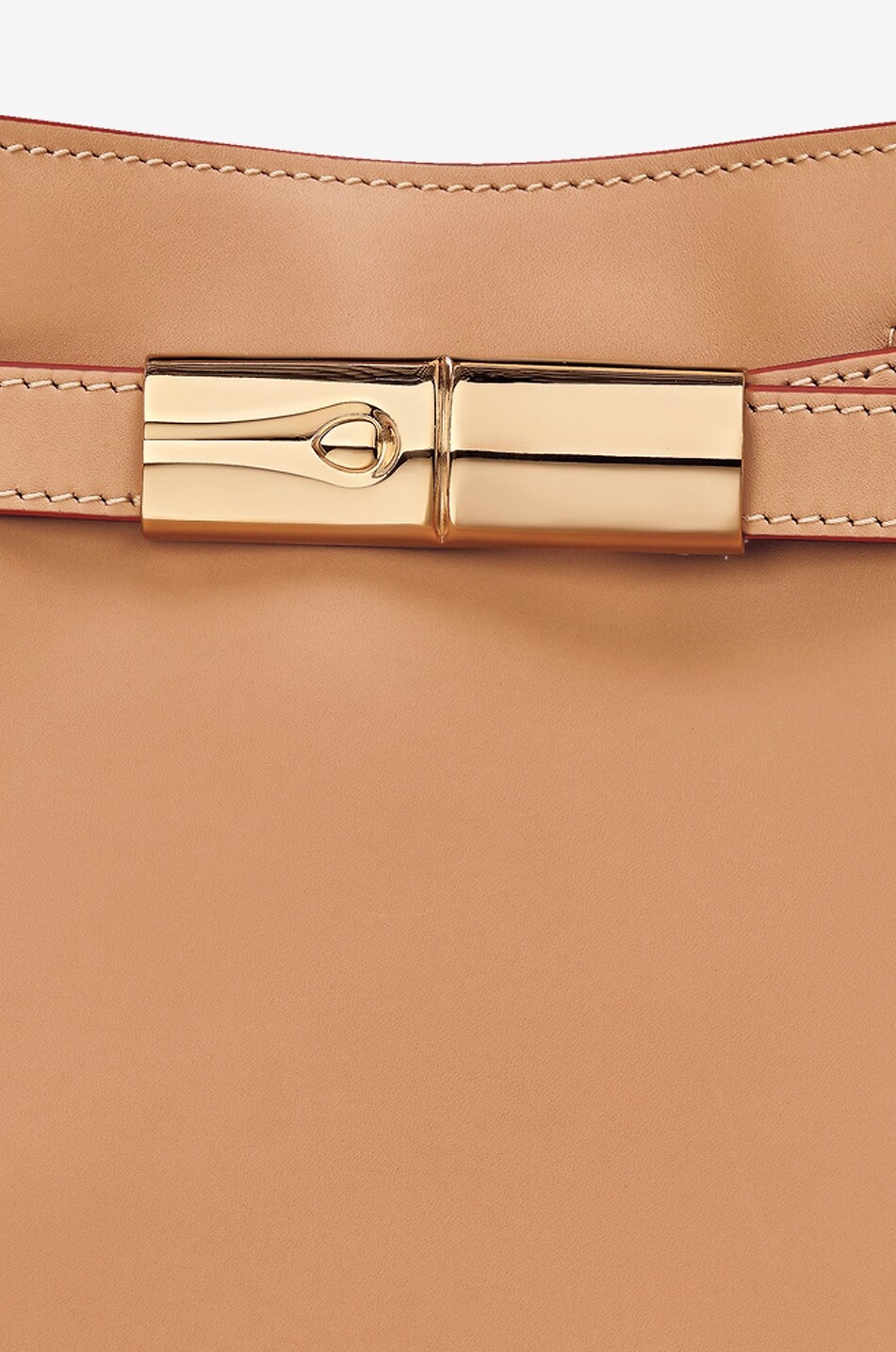 LONGCHAMP Rechteckige Schultertasche aus Leder Le Smart Damen BEIGE 5