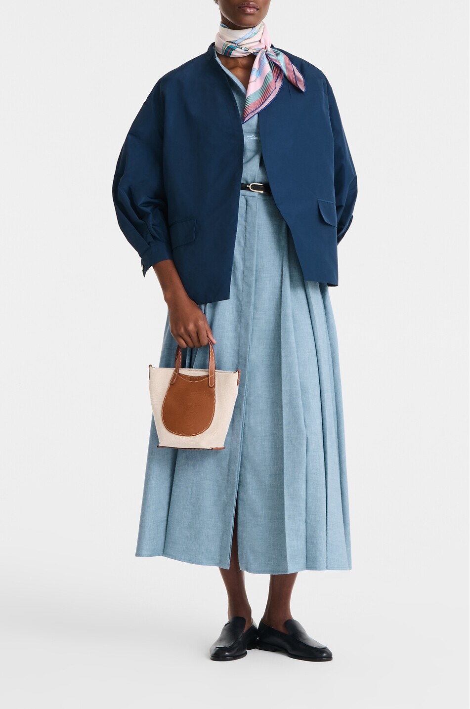 LONGCHAMP Sac à bandoulière en toile et cuir Complice S Femme MARRON 3