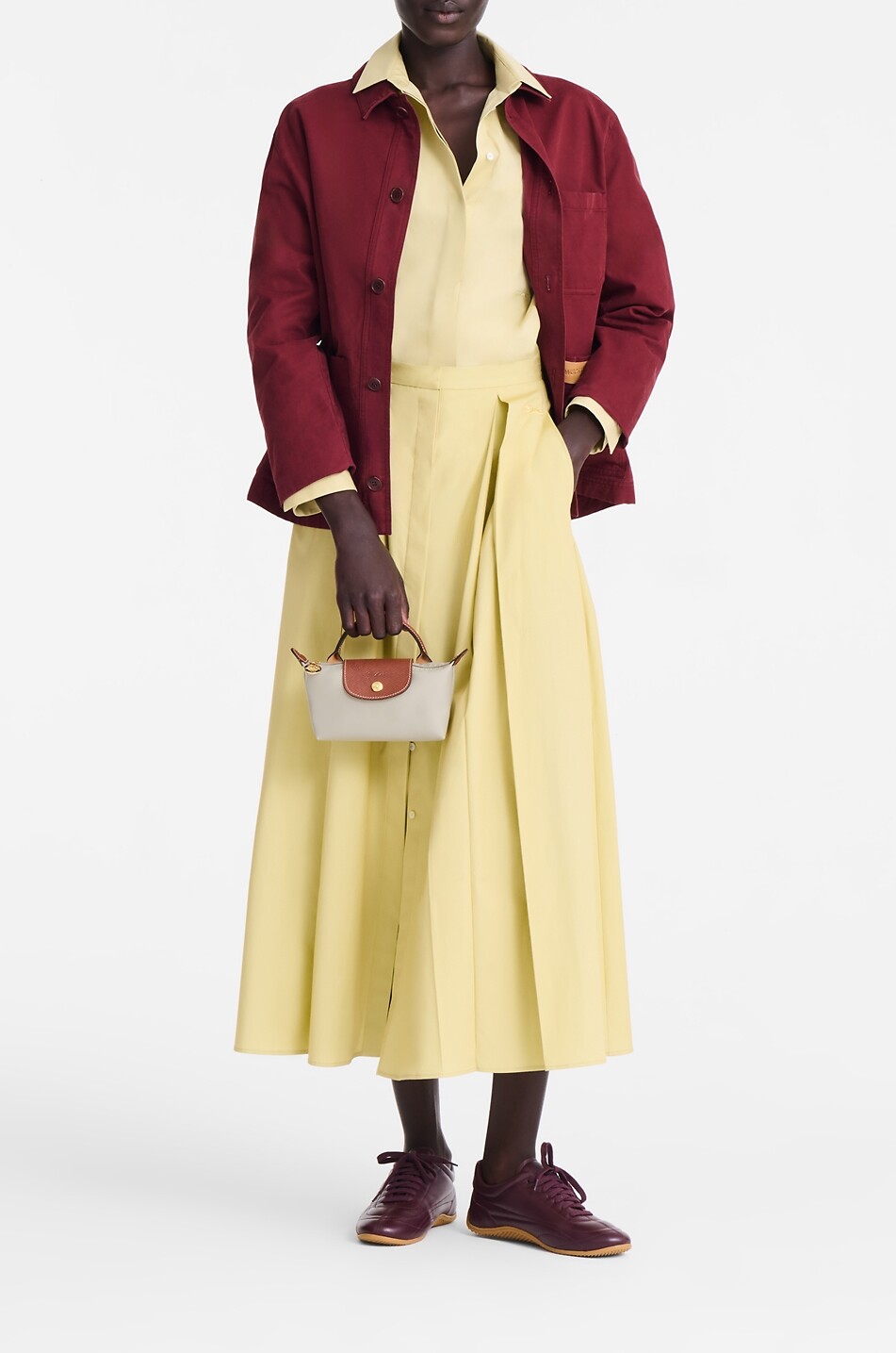 LONGCHAMP Trousse cosmétique en toile avec poignée Le Pliage Original Femme GRIS 3