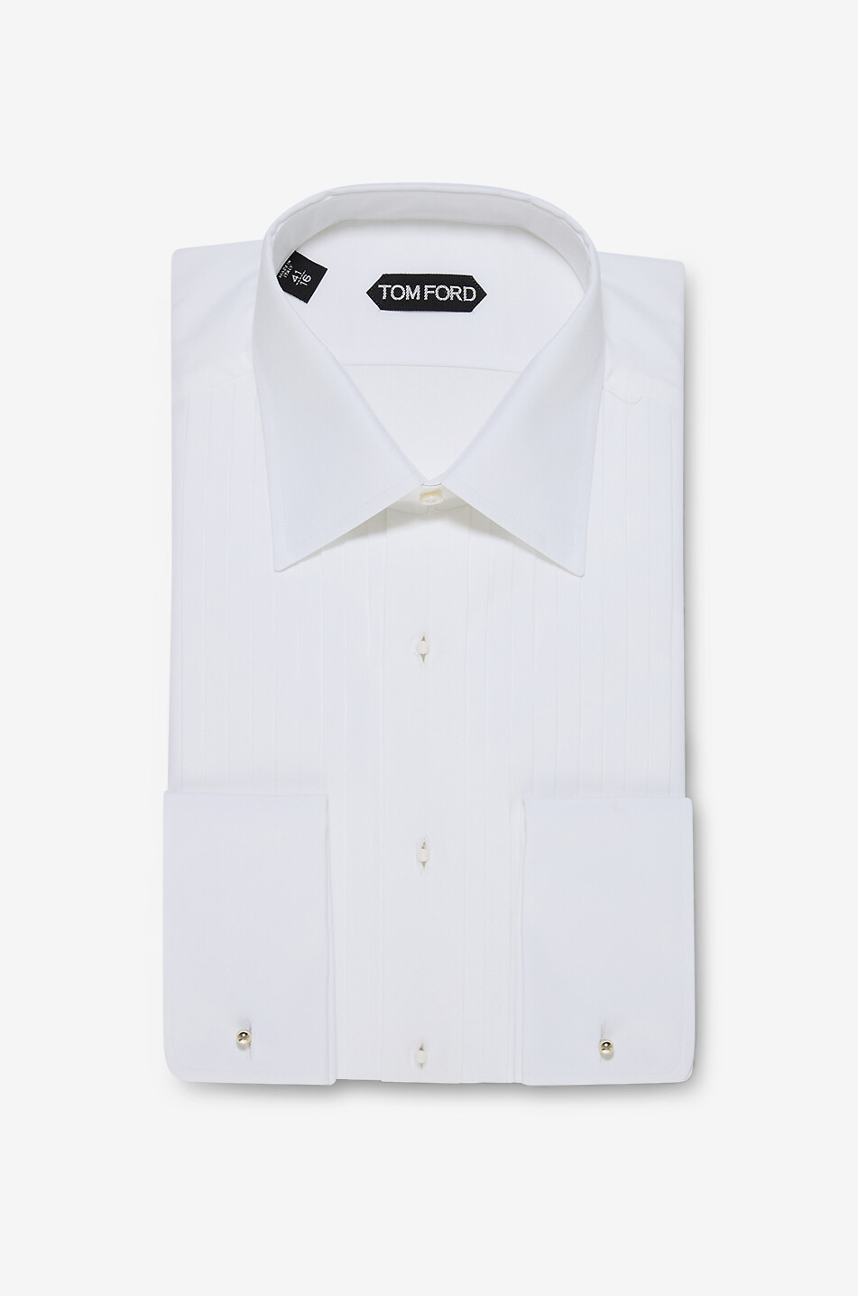 TOM FORD Chemise slim en voile avec plastron Homme BLANC 1