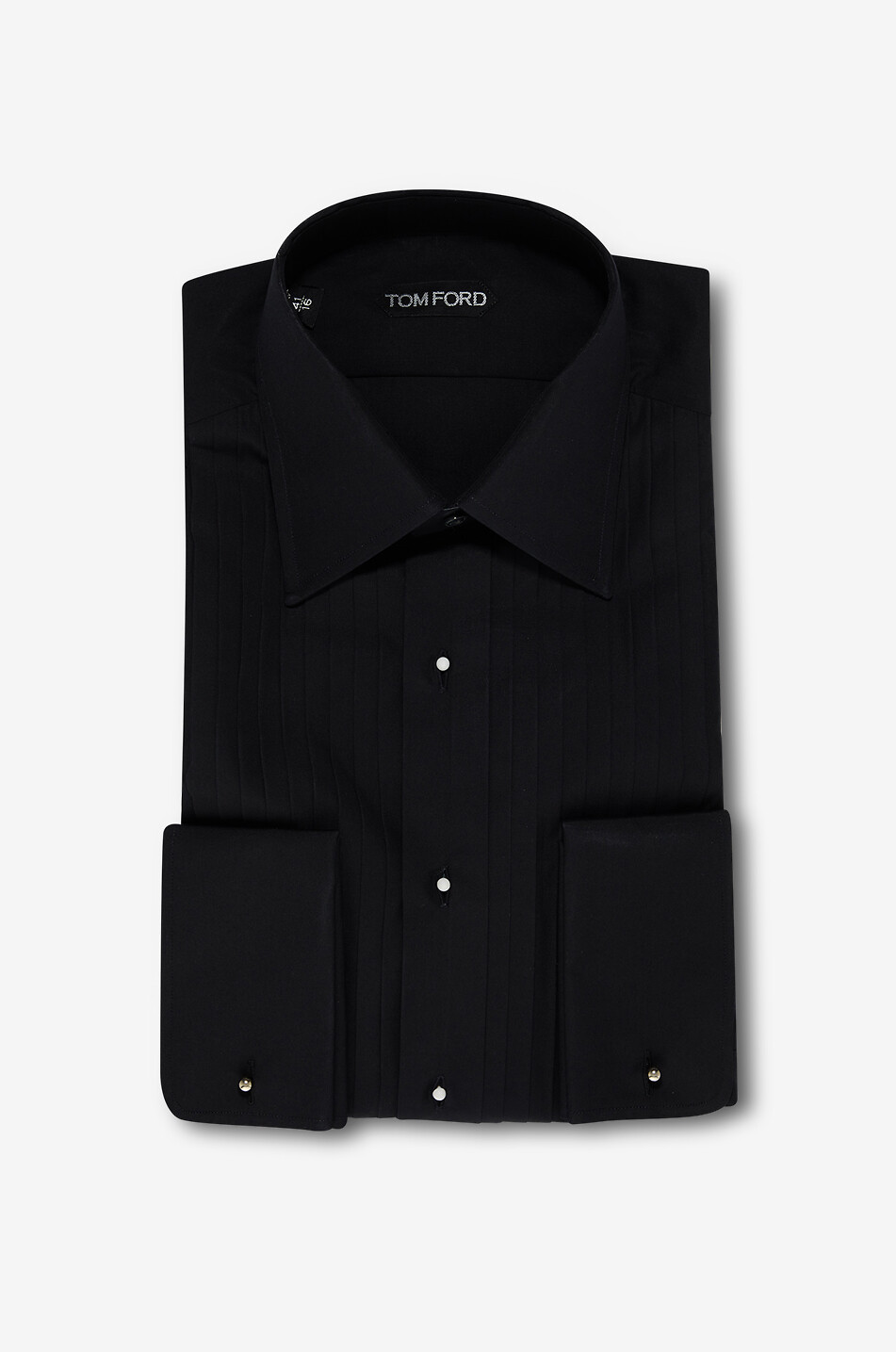 TOM FORD Chemise slim en voile avec plastron Homme NOIR 1