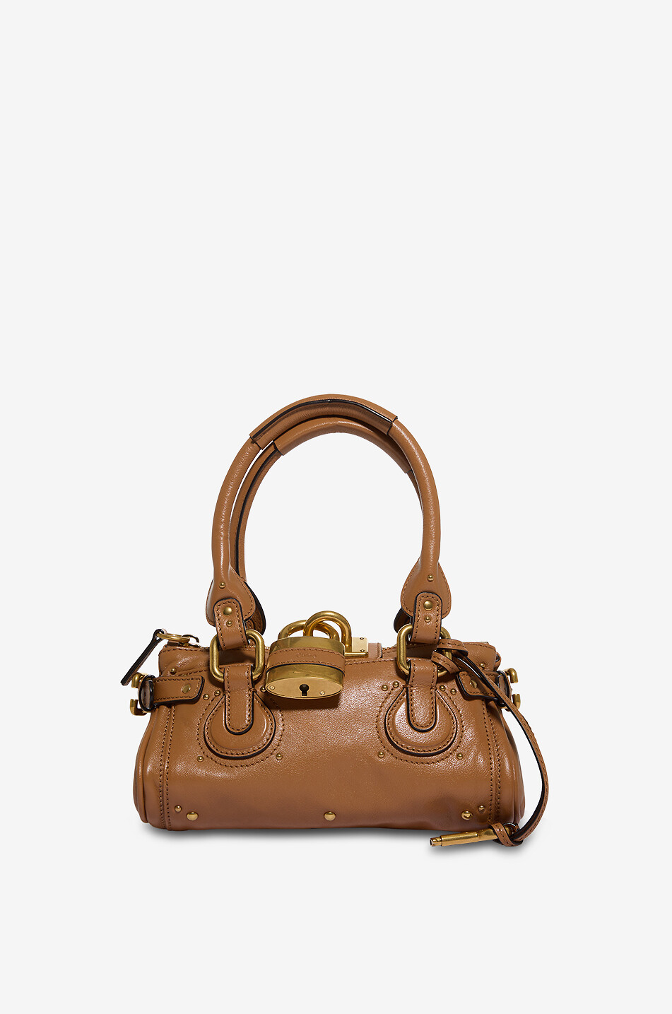 CHLOE Paddington Small grained leather handbag Women BROWN 1