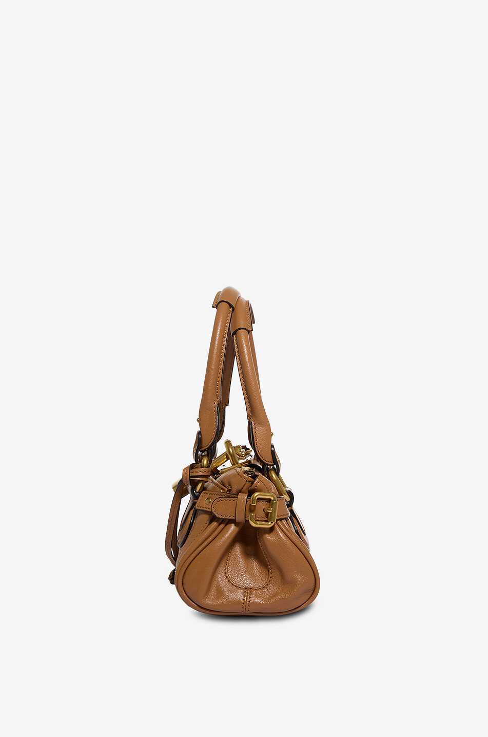 CHLOE Paddington Small grained leather handbag Women BROWN 4