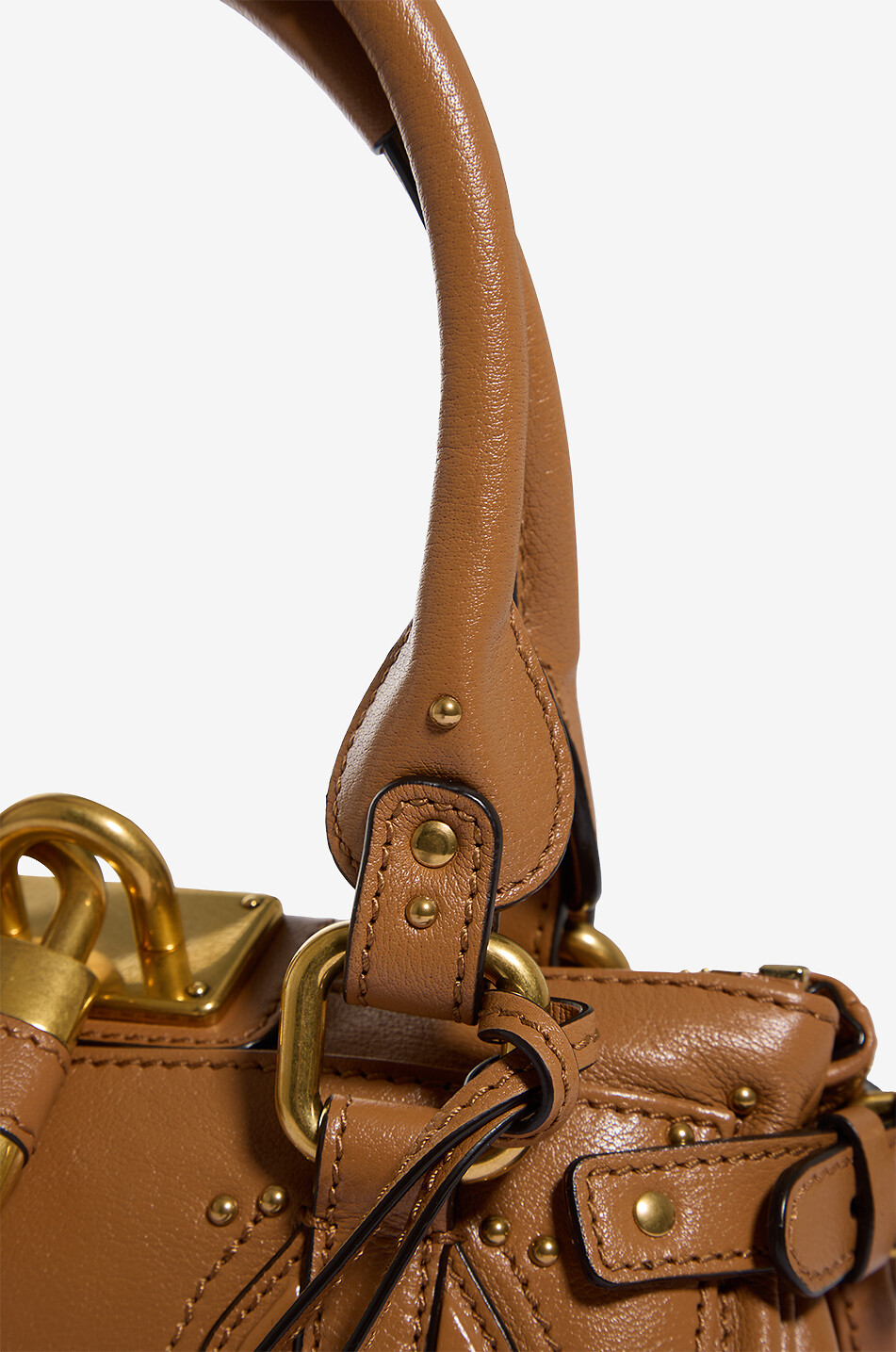 CHLOE Paddington Small grained leather handbag Women BROWN 5