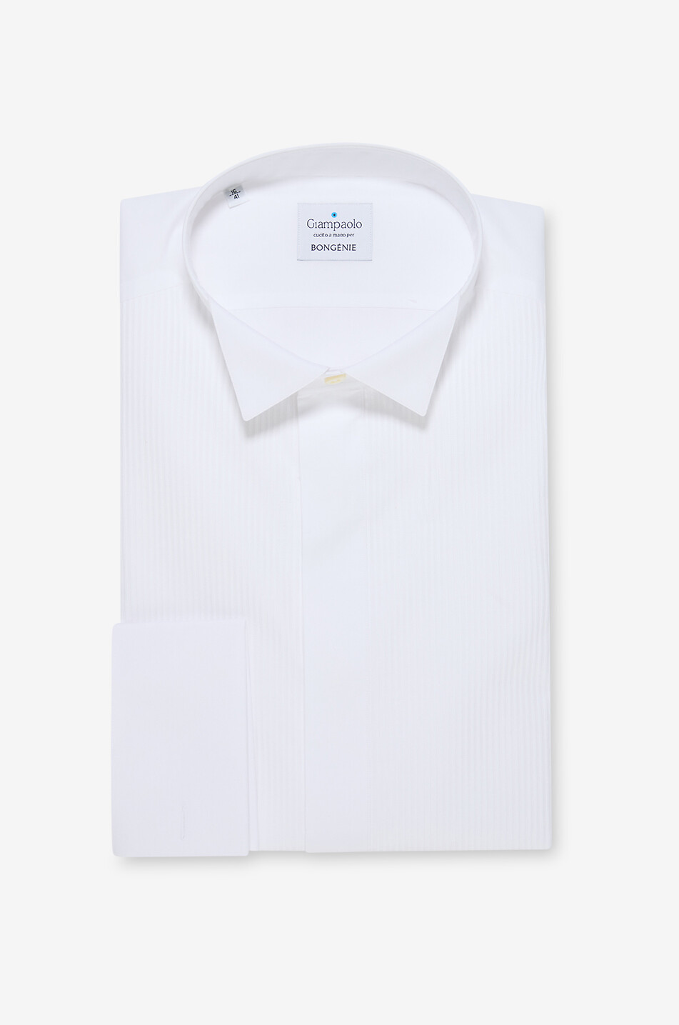 Chemise smoking en popeline à col cassé