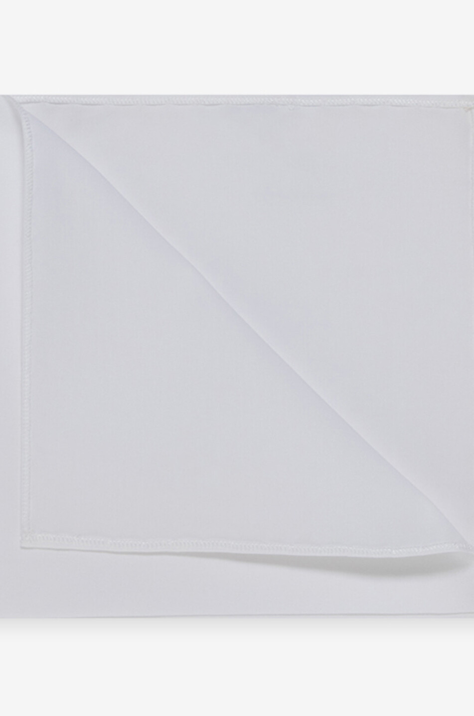 GIAMPAOLO Einstecktuch aus einfarbiger Baumwolle Herren WEISS 2