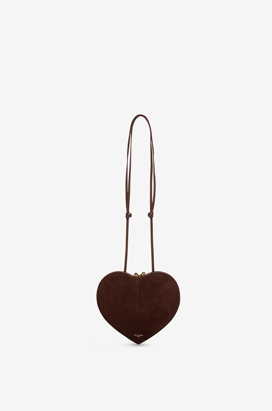 ALAÏA Schultertasche aus Wild- und Glattleder Le Coeur Damen BRAUN 1