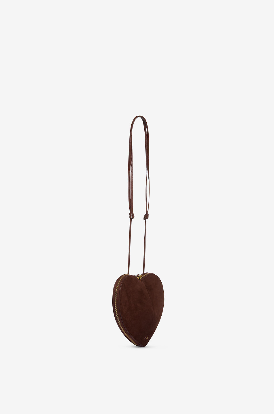 ALAÏA Schultertasche aus Wild- und Glattleder Le Coeur Damen BRAUN 2