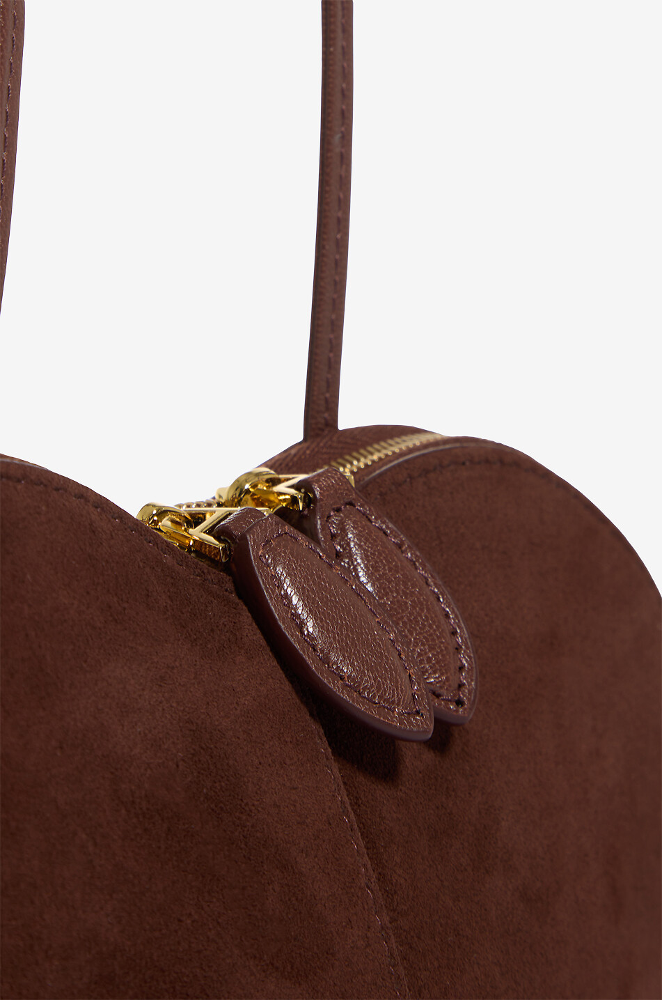 ALAÏA Schultertasche aus Wild- und Glattleder Le Coeur Damen BRAUN 5