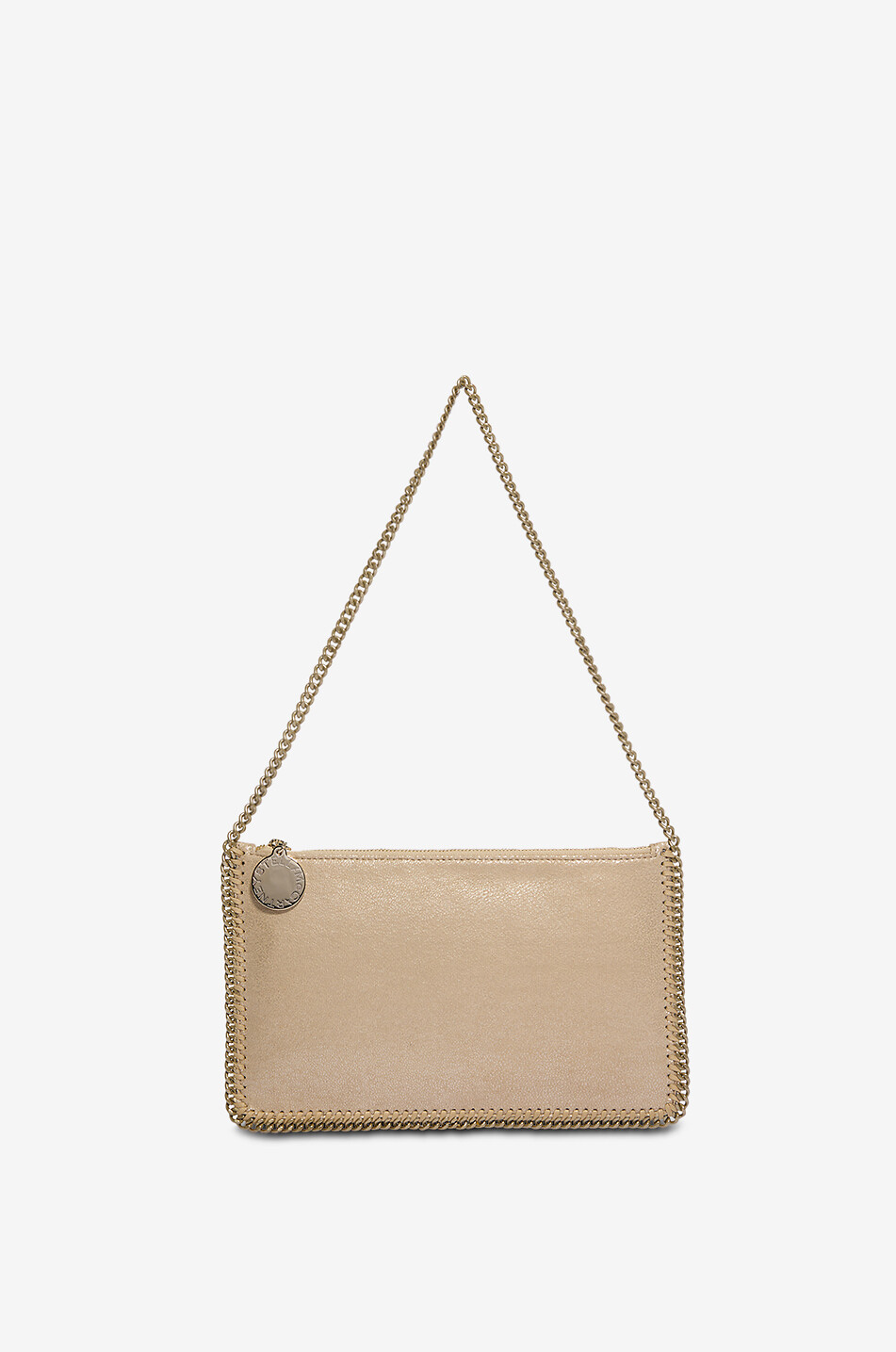 STELLA McCARTNEY Pochette daim synthétique à bandoulière chaîne Falabella Femme DORE 1