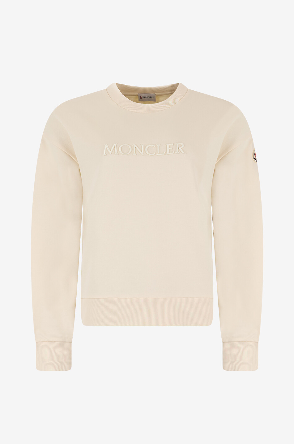 Sweat-shirt à col rond ample brodé MONCLER