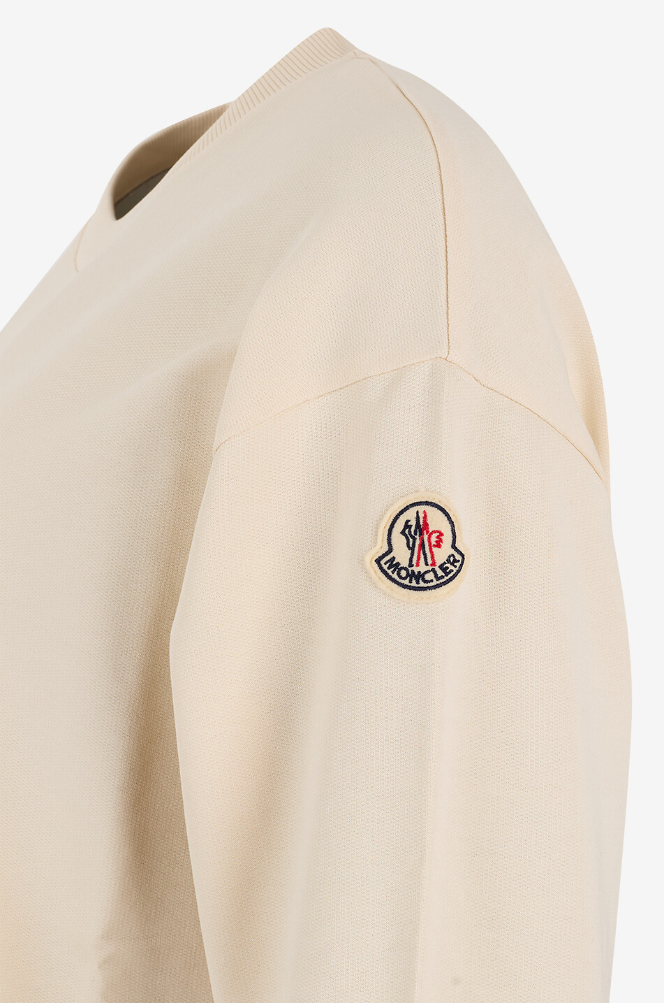 MONCLER Sweat-shirt à col rond ample brodé MONCLER Femme BLANC CASSE 3