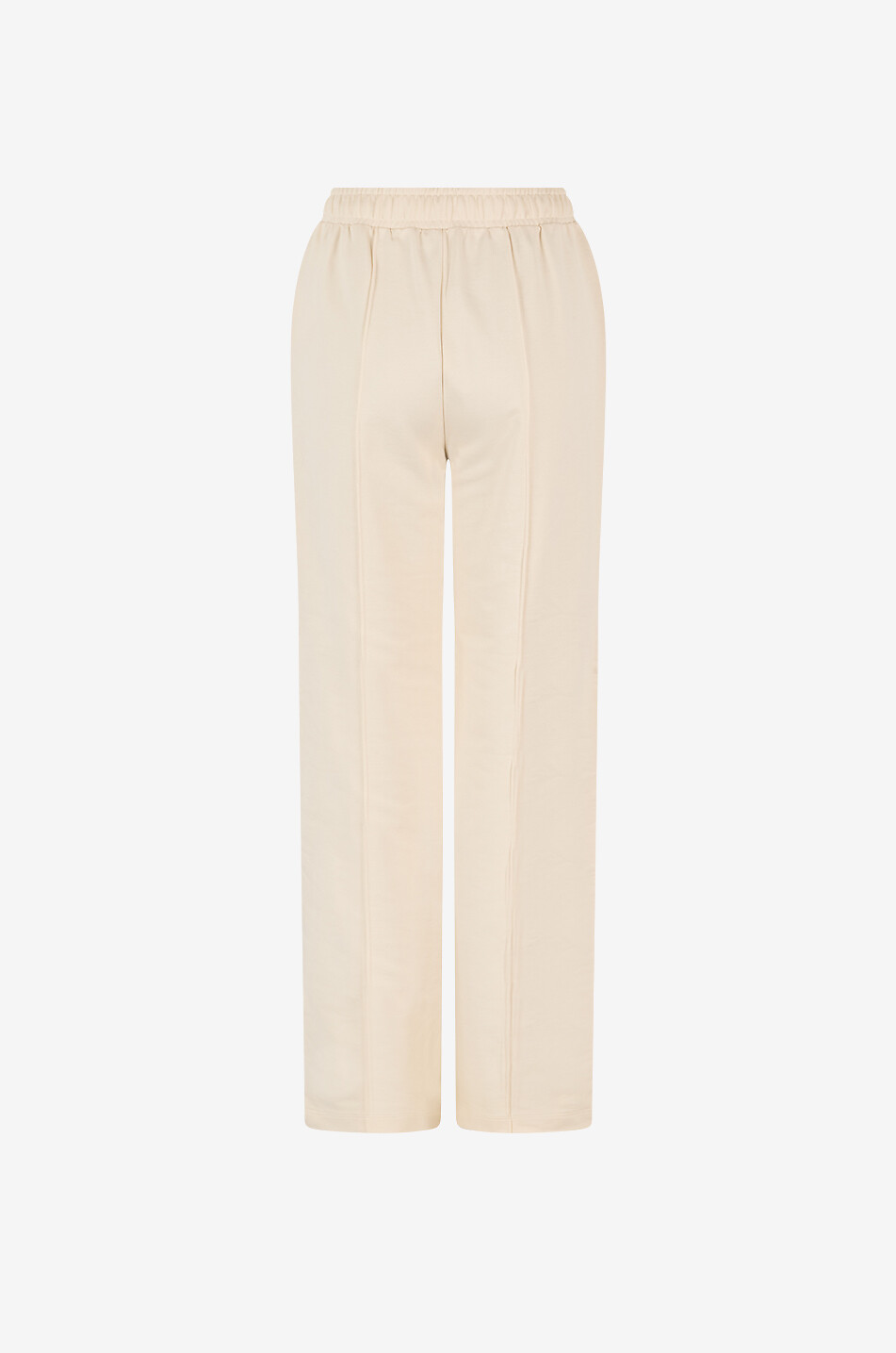 MONCLER Pantalon de jogging droit à plis surpiqués en molleton Femme BLANC CASSE 2