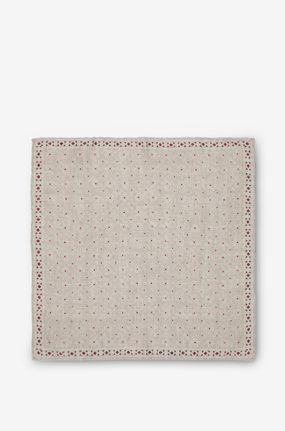 Pochette réversible en soie à motif ethnique