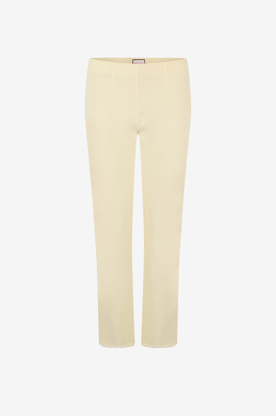 SEDUCTIVE Cindy cotton and lyocell frayed slim fit trousers Women LIGHT YELLOW 1