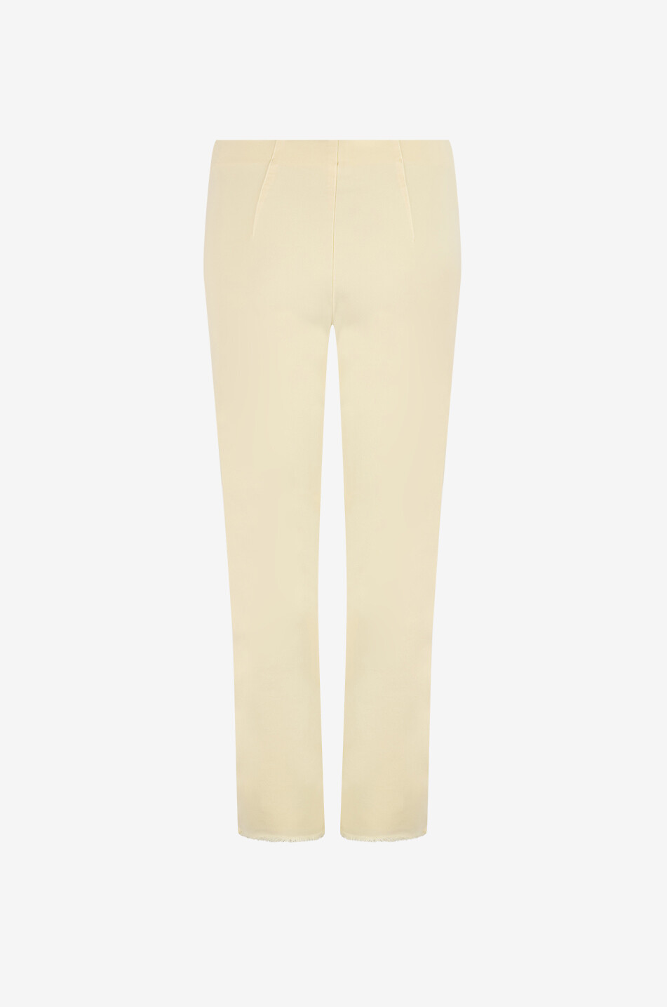 SEDUCTIVE Cindy cotton and lyocell frayed slim fit trousers Women LIGHT YELLOW 2