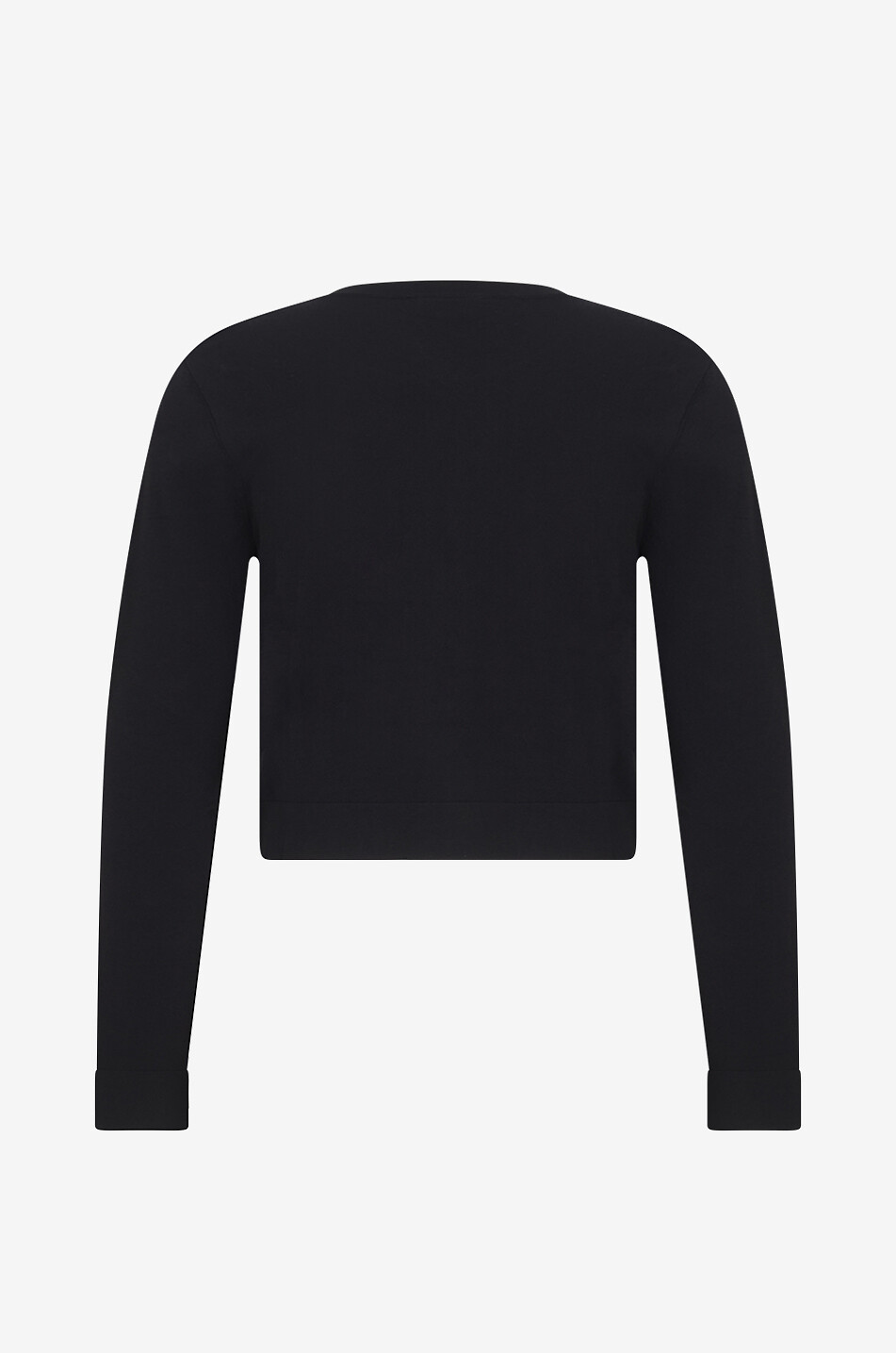 AKRIS PUNTO Geknöpfter schmaler Cardigan mit Rundhalsausschnitt aus Jersey Damen SCHWARZ 2