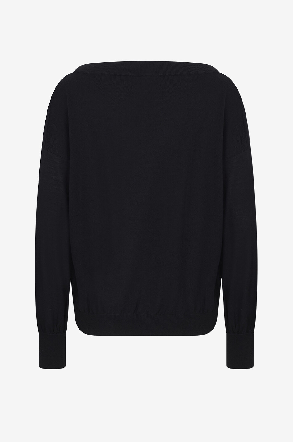 AKRIS PUNTO Pullover mit U-Boot-Ausschnitt aus Schurwolle Damen SCHWARZ 2