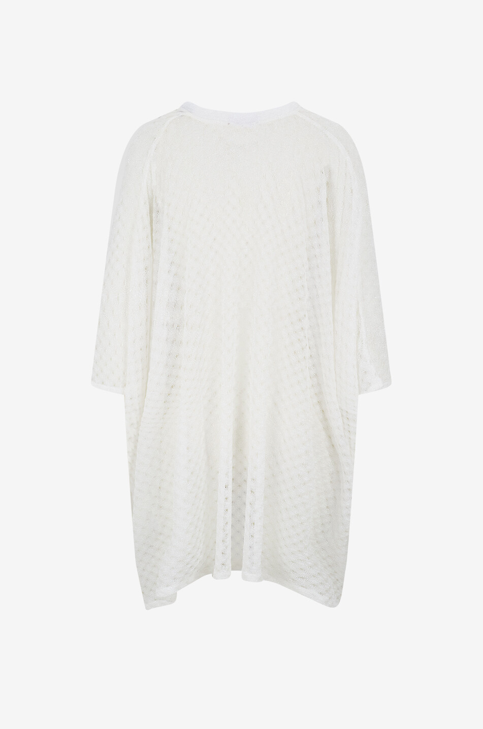 MISSONI Top cache-maillot ample en maille lurex ajourée Femme BLANC 2