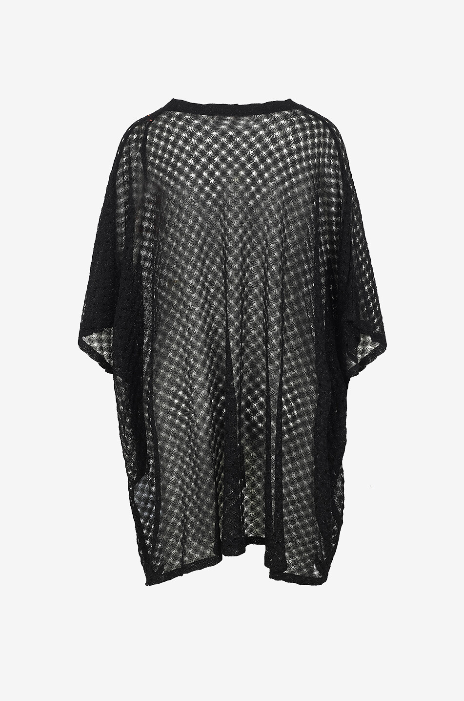 MISSONI Top cache-maillot ample en maille lurex ajourée Femme NOIR 2