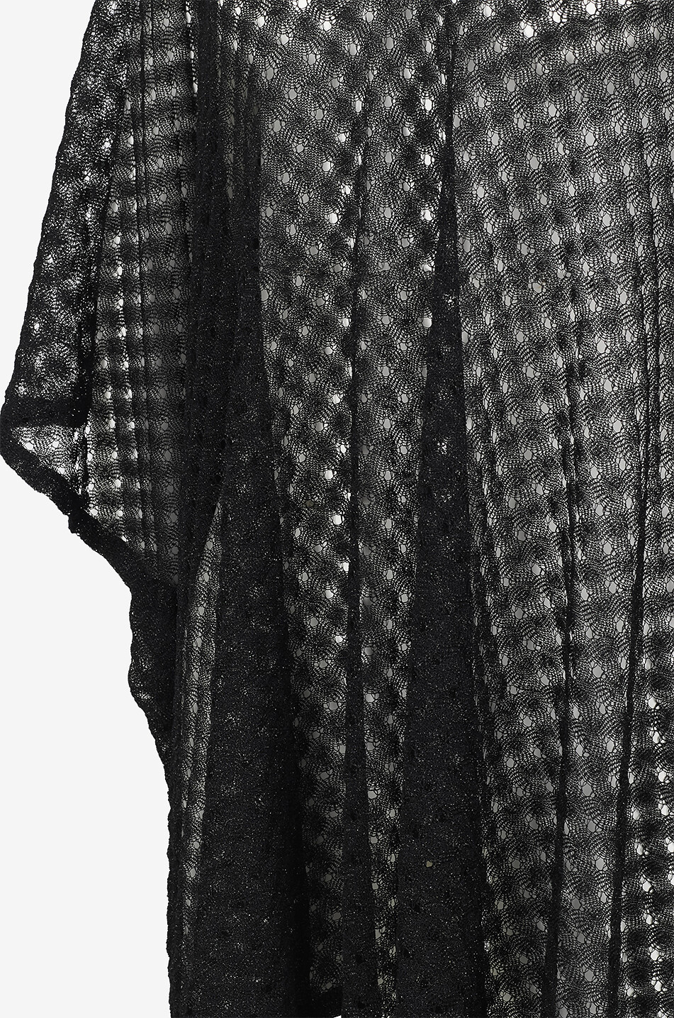 MISSONI Top cache-maillot ample en maille lurex ajourée Femme NOIR 3