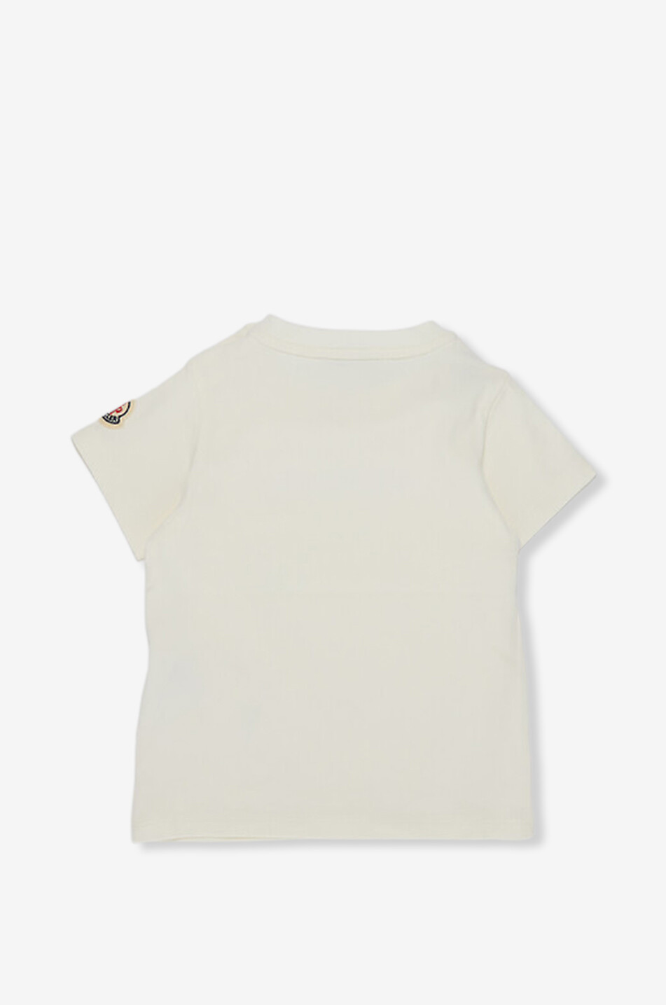 MONCLER Cotton stretch jersey baby short-sleeved T-shirt Baby EGGSHELL 2