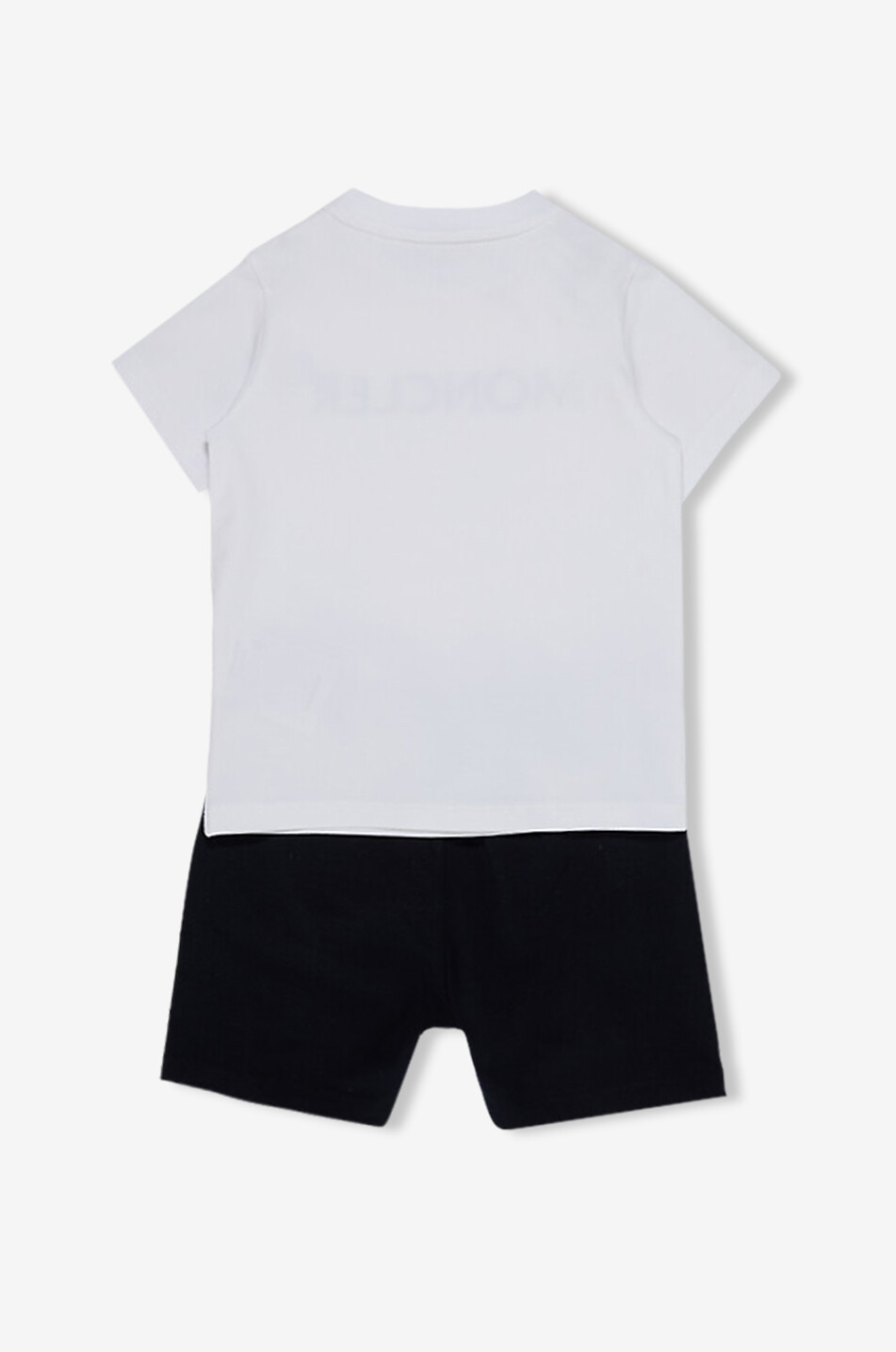 MONCLER Ensemble short et T-shirt bébé en jersey brodé Bébé BLANC 2