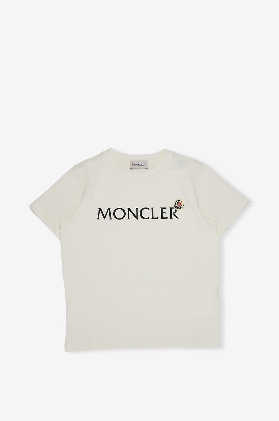 MONCLER Boy's jersey t-shirt with embroidered logo Boy WHITE 1
