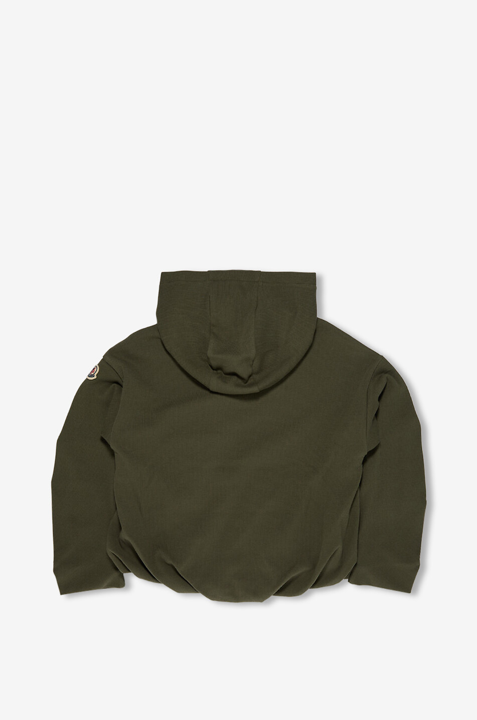 MONCLER Moncler girls' hooded embroidered sweatshirt with gathers Girl KHAKI 2