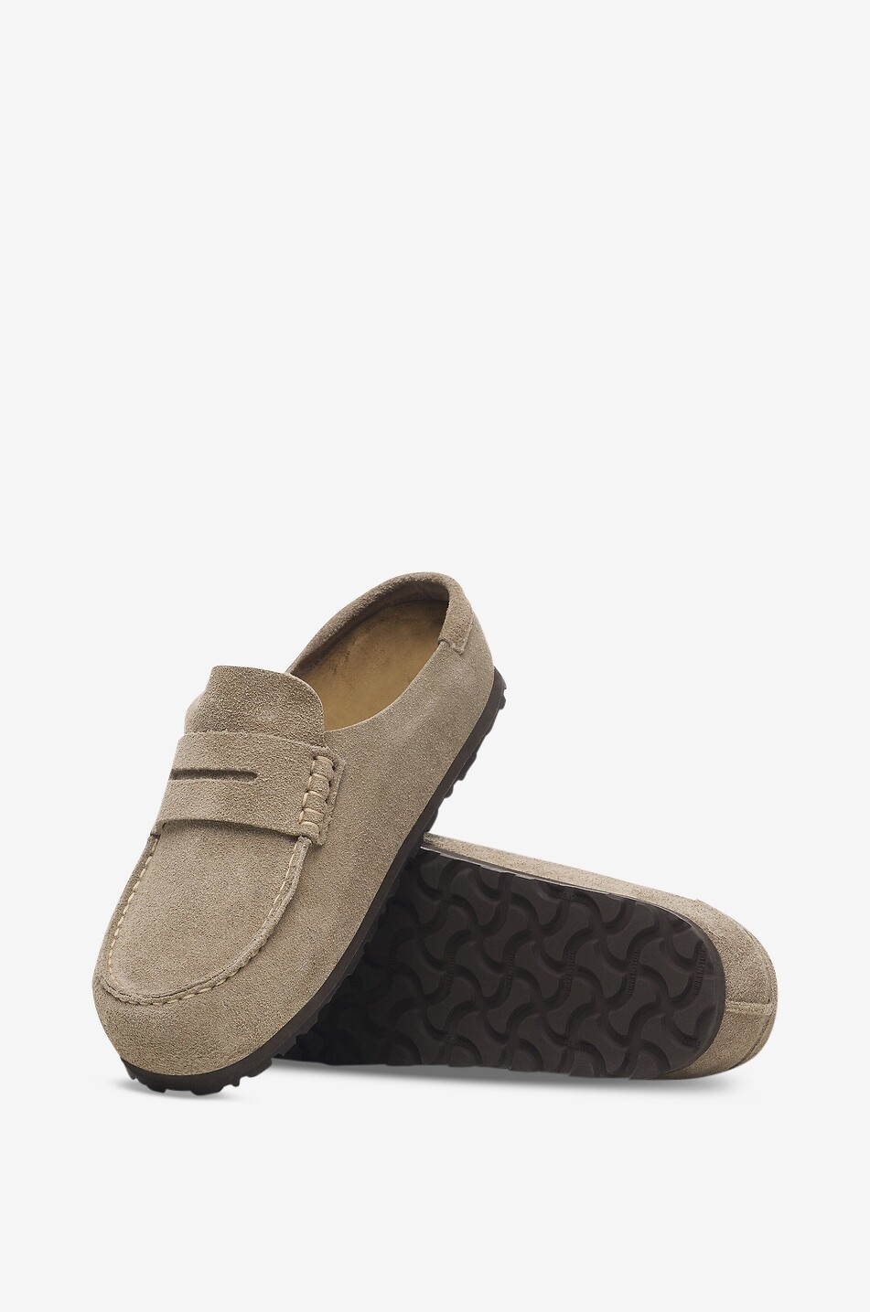 BIRKENSTOCK Sabots en daim esprit mocassins Napples Wrapped Femme MARRON 6