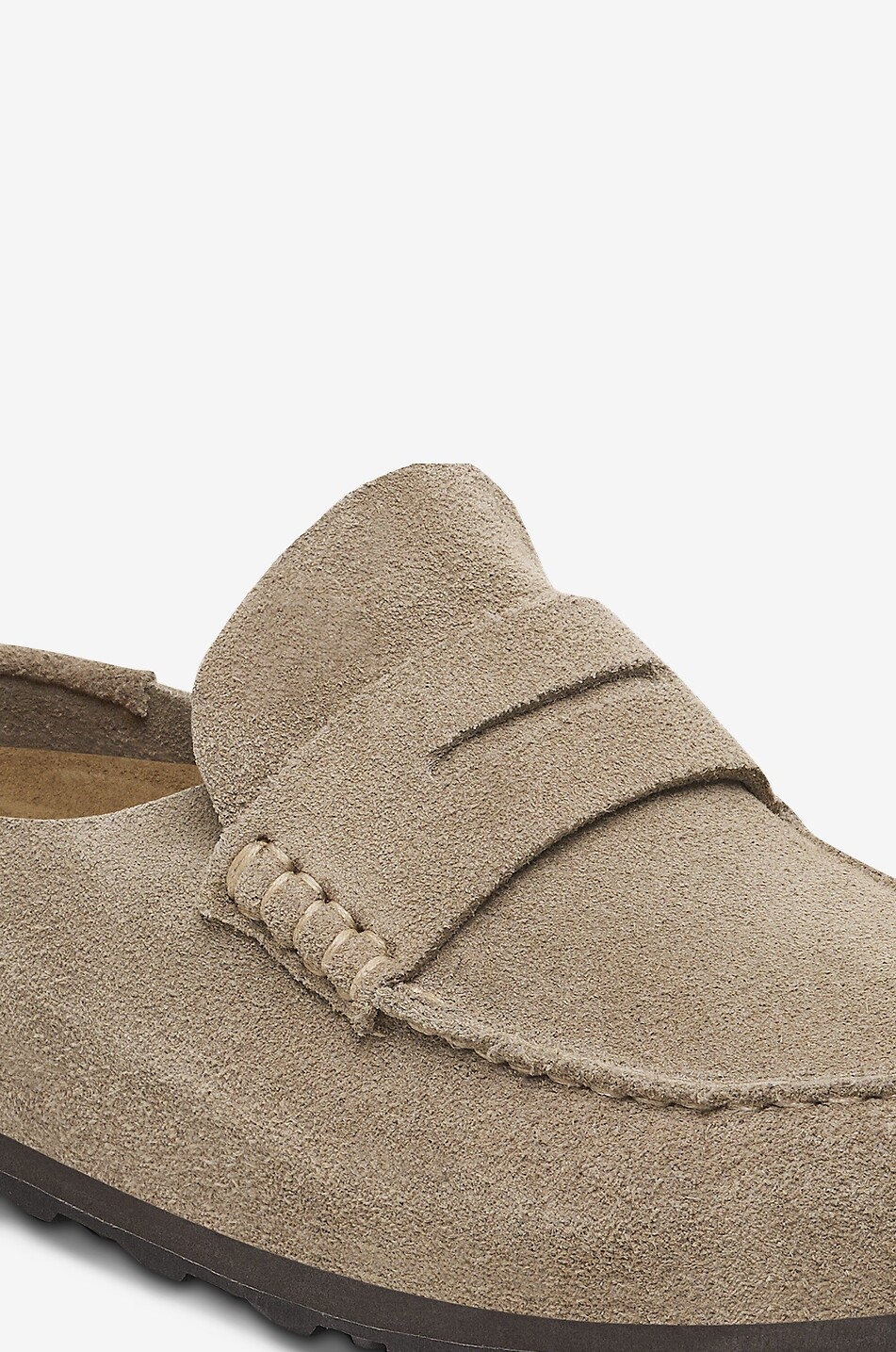 BIRKENSTOCK Sabots en daim esprit mocassins Napples Wrapped Femme MARRON 7