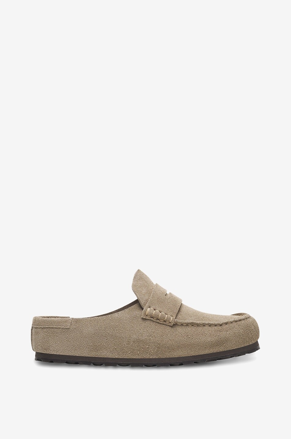 BIRKENSTOCK Sabots en daim esprit mocassins Napples Wrapped Femme MARRON 5