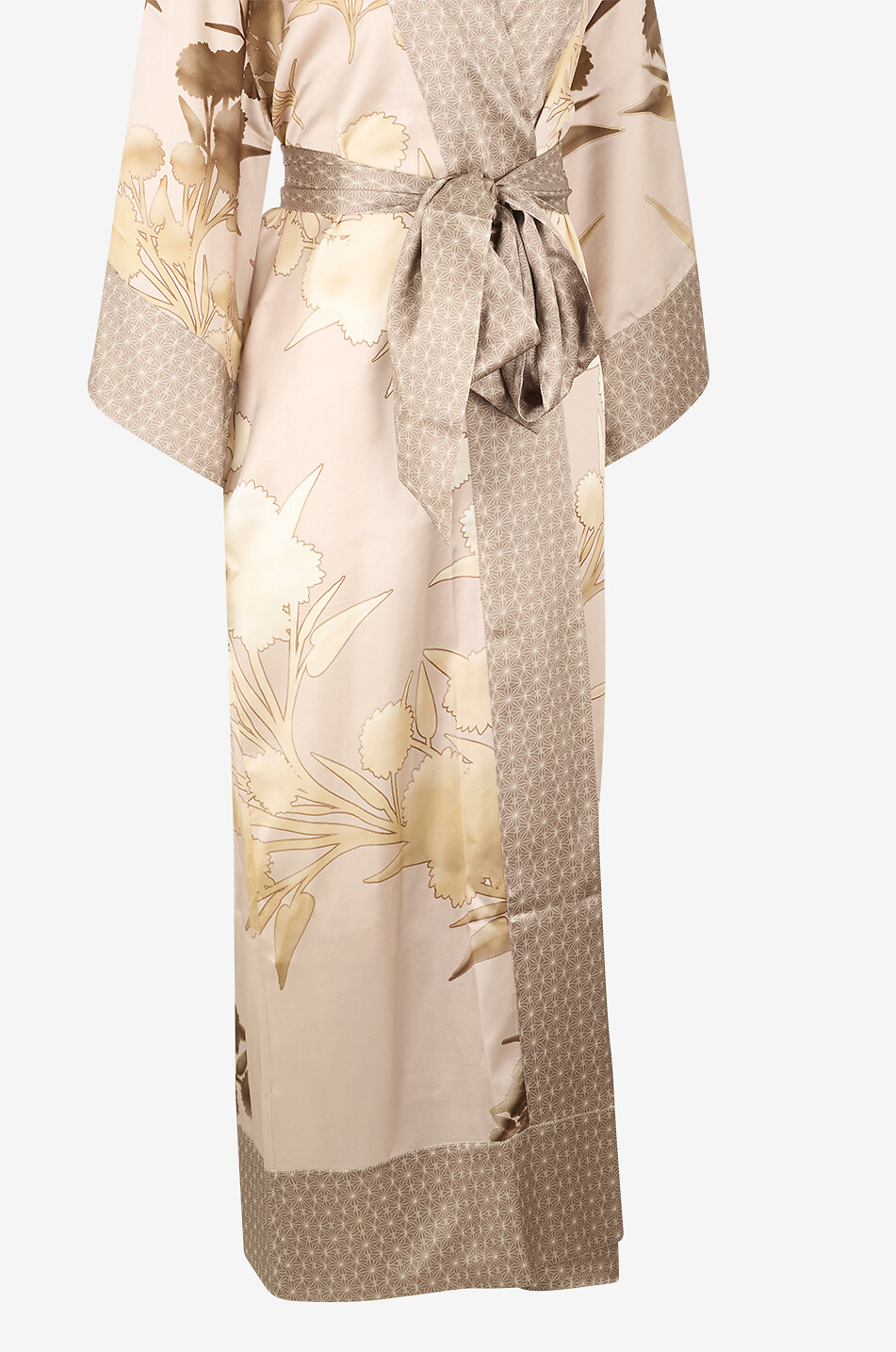 KARMA ON THE ROCKS Kimono long en soie imprimé à manches évasées Kobe Femme MULTICOLORE 3