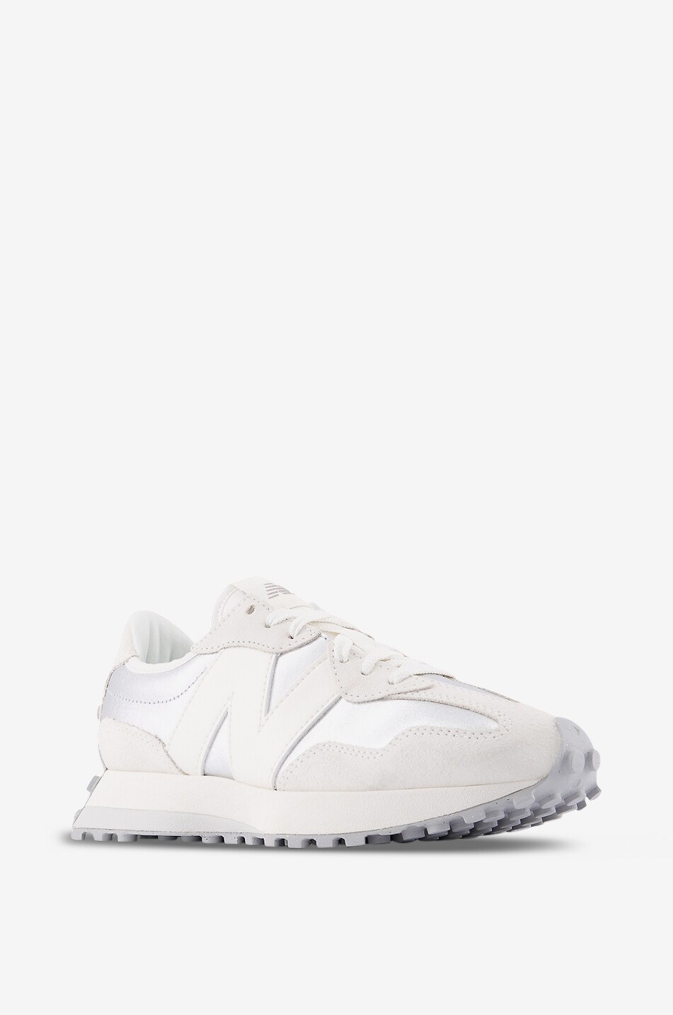 NEW BALANCE Baskets basses en cuir et daim métallisé W 327 Glimmer Femme GRIS 1