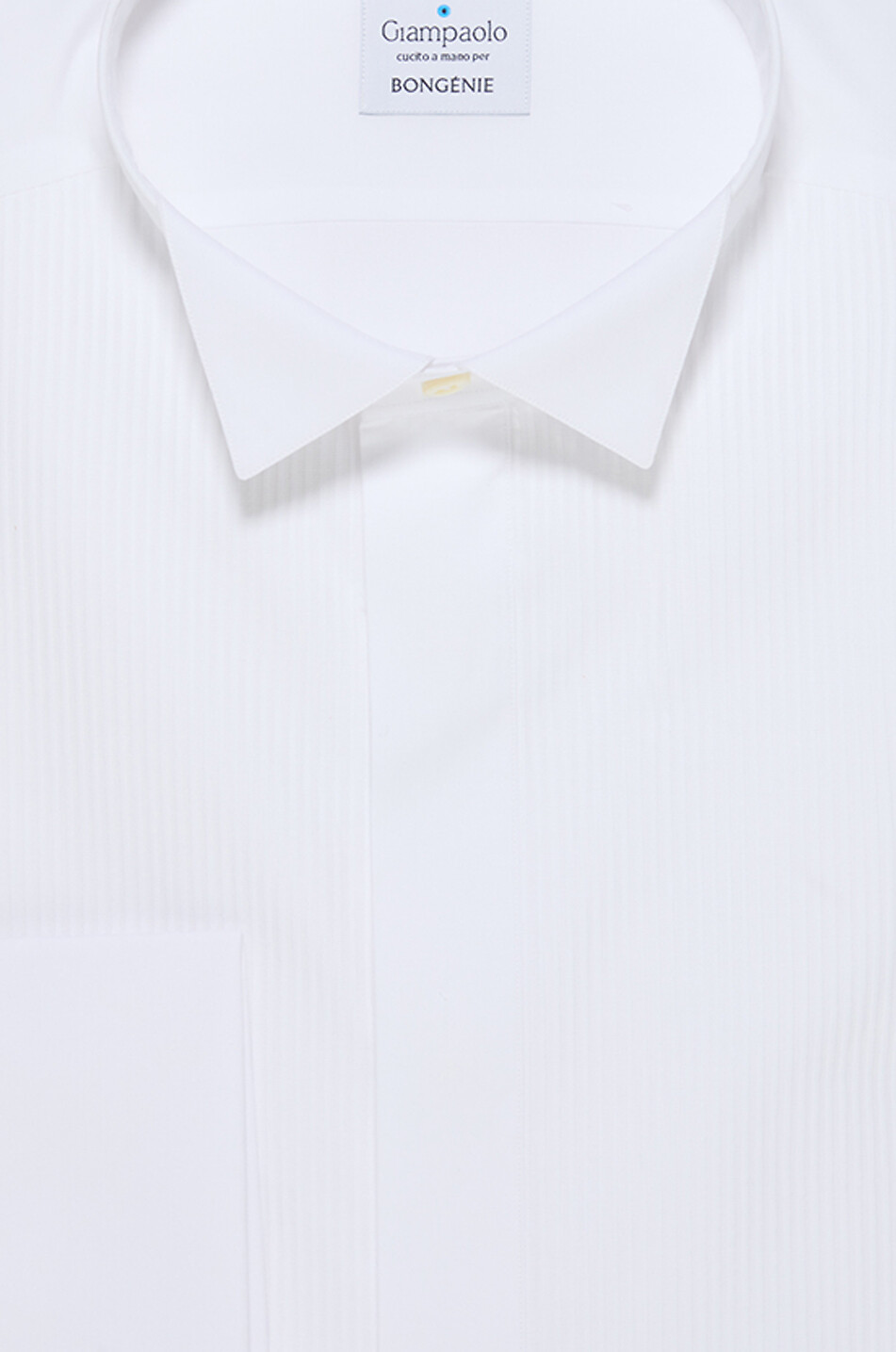 GIAMPAOLO Chemise smoking en popeline à col cassé Homme BLANC 2