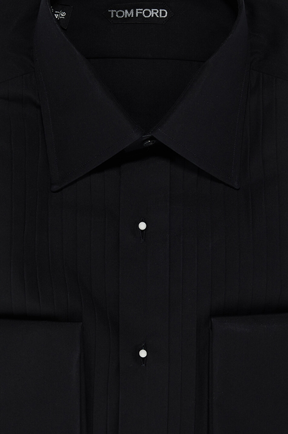 TOM FORD Chemise slim en voile avec plastron Homme NOIR 2