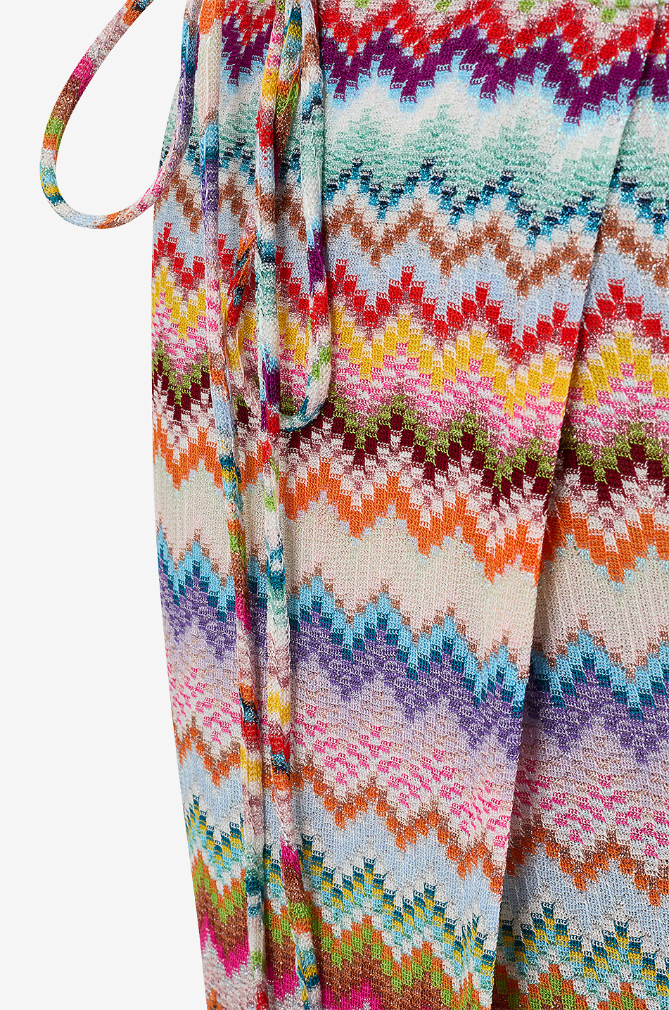MISSONI Long zigzag knit wrap skirt Women MULTI COLOURED 3