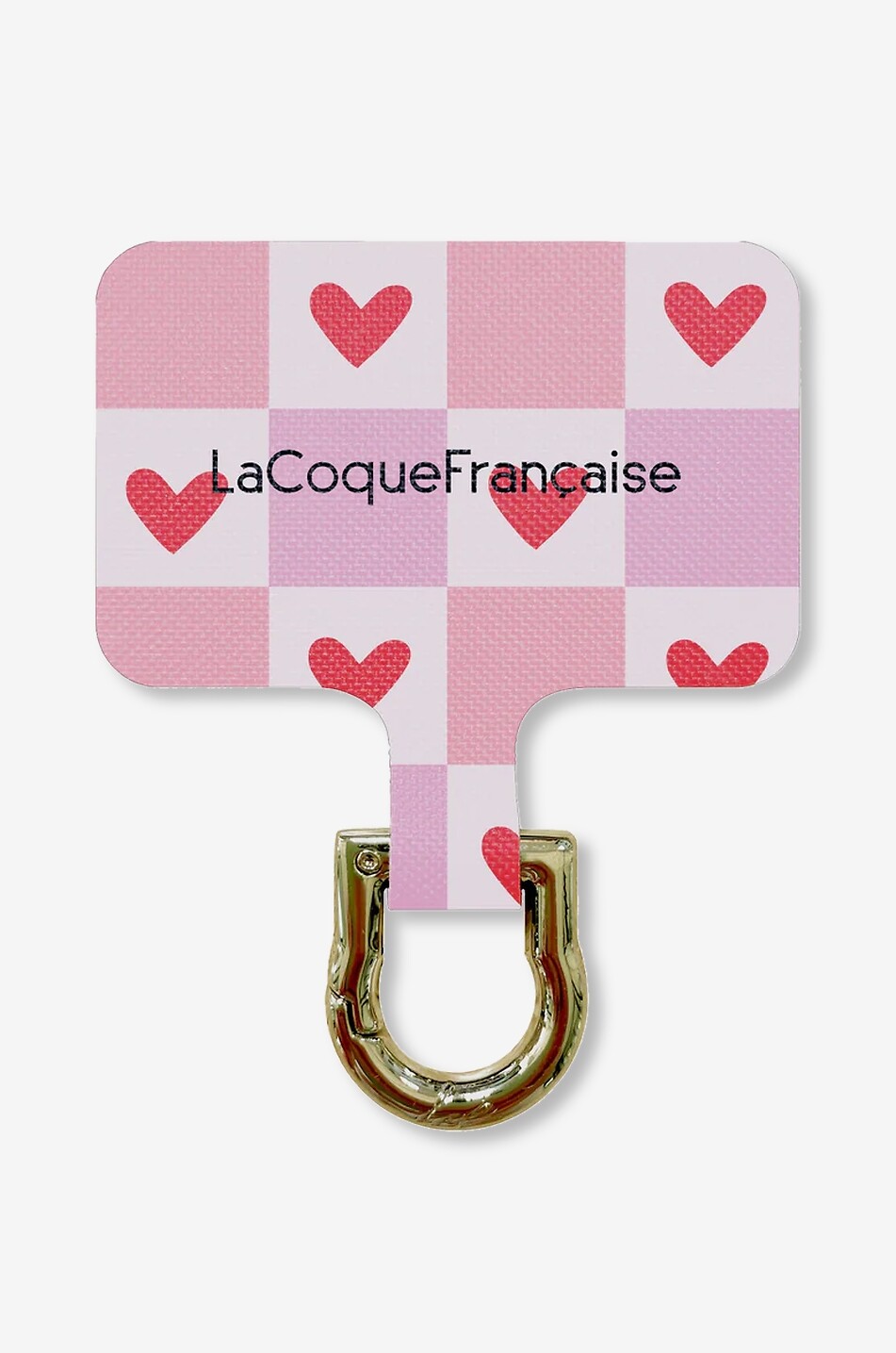 LA COQUE FRANCAISE Adaptateur pour chaîne téléphone Cœur Carreau Fille ROSE 1