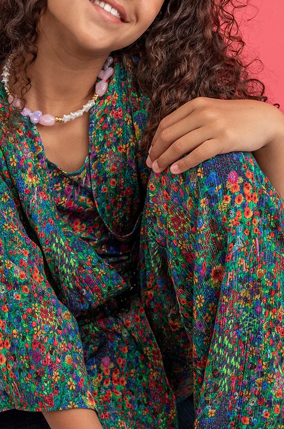 LA COQUE FRANCAISE Ana necklace and smartphone chain - 20cm Girl PURPLE 2