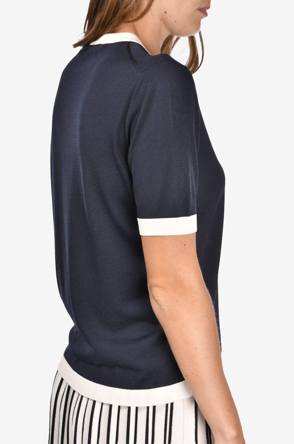 GRAN SASSO Pullover mit Rundhalsausschnitt aus Viskosemischung Damen DUNKELBLAU 4