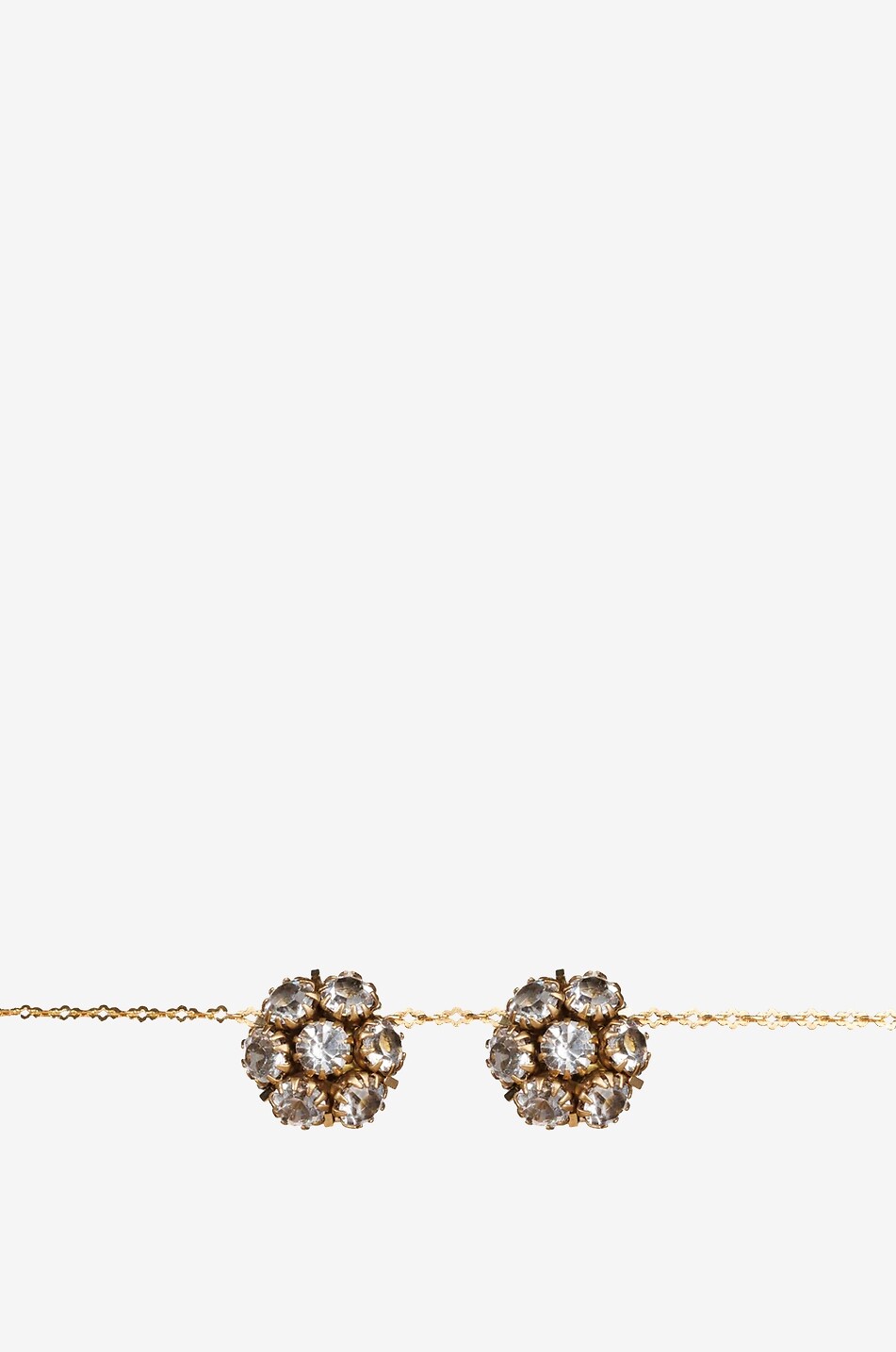 TATABORELLO Clous d'oreilles dorés ornés de cristaux Pizzo Femme BLANC 1