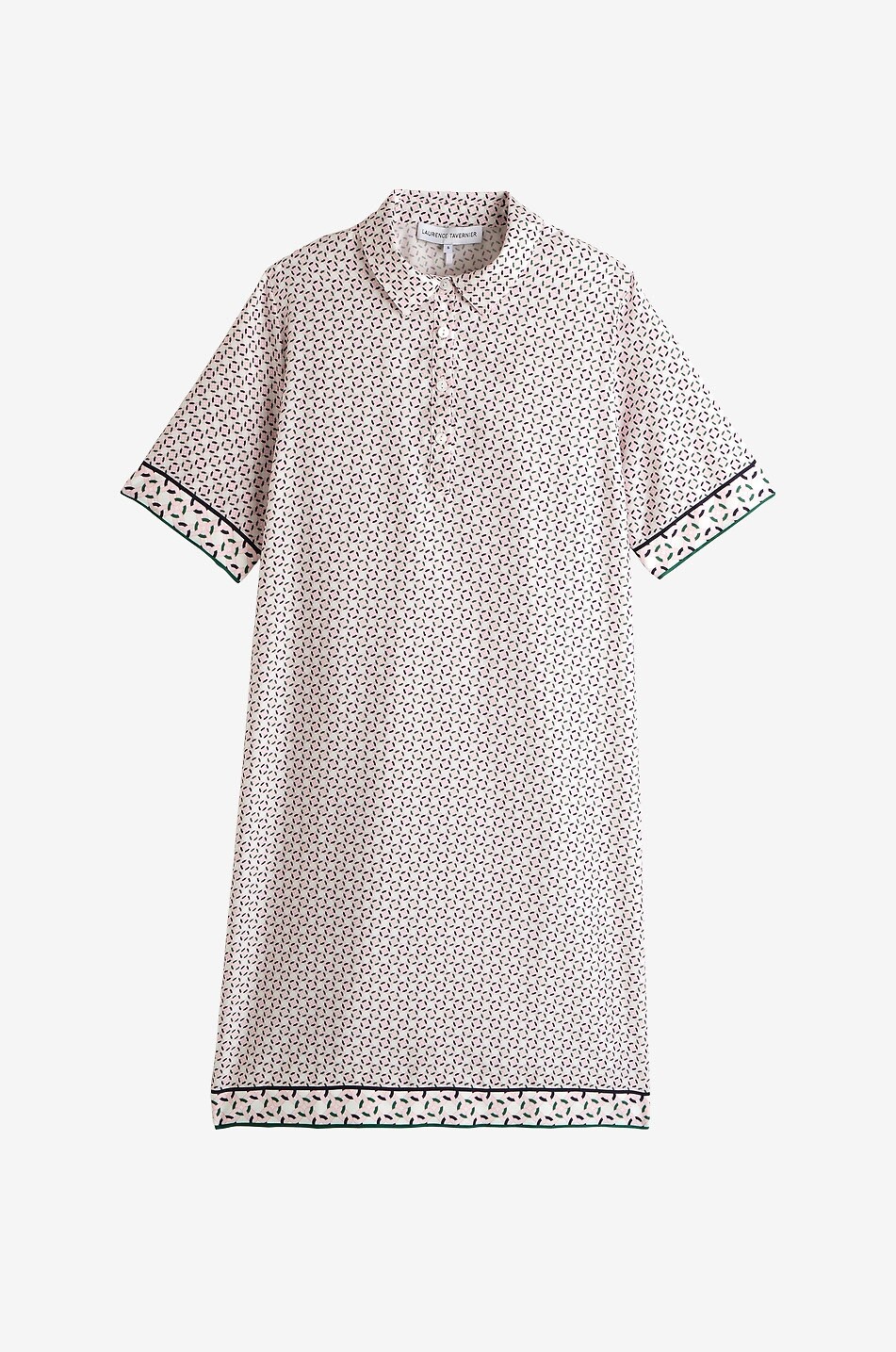 LAURENCE TAVERNIER Chemise de nuit à col chemise en coton Marina Femme MULTICOLORE 1