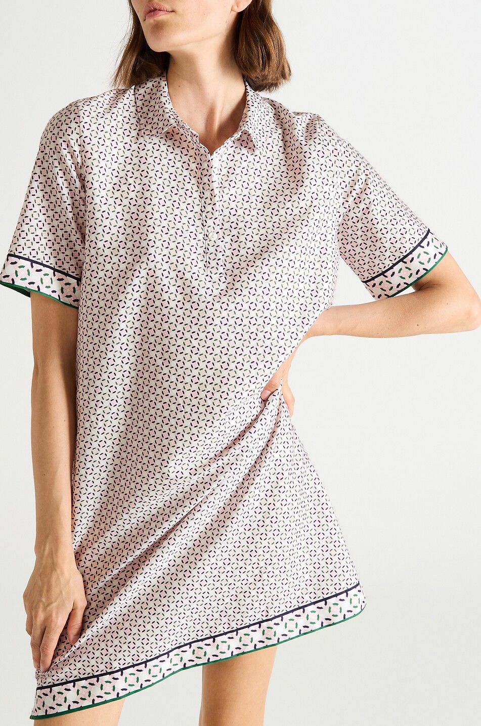 LAURENCE TAVERNIER Chemise de nuit à col chemise en coton Marina Femme MULTICOLORE 5