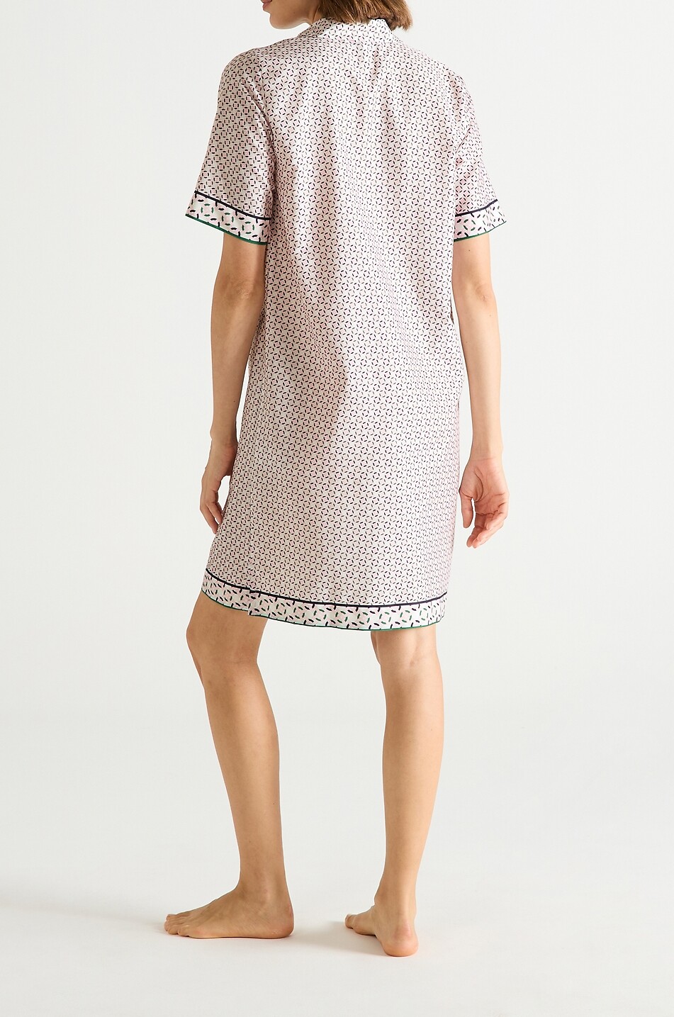 LAURENCE TAVERNIER Chemise de nuit à col chemise en coton Marina Femme MULTICOLORE 3